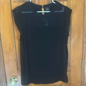 Worthington Pleated Flutter Sleeve Blouse